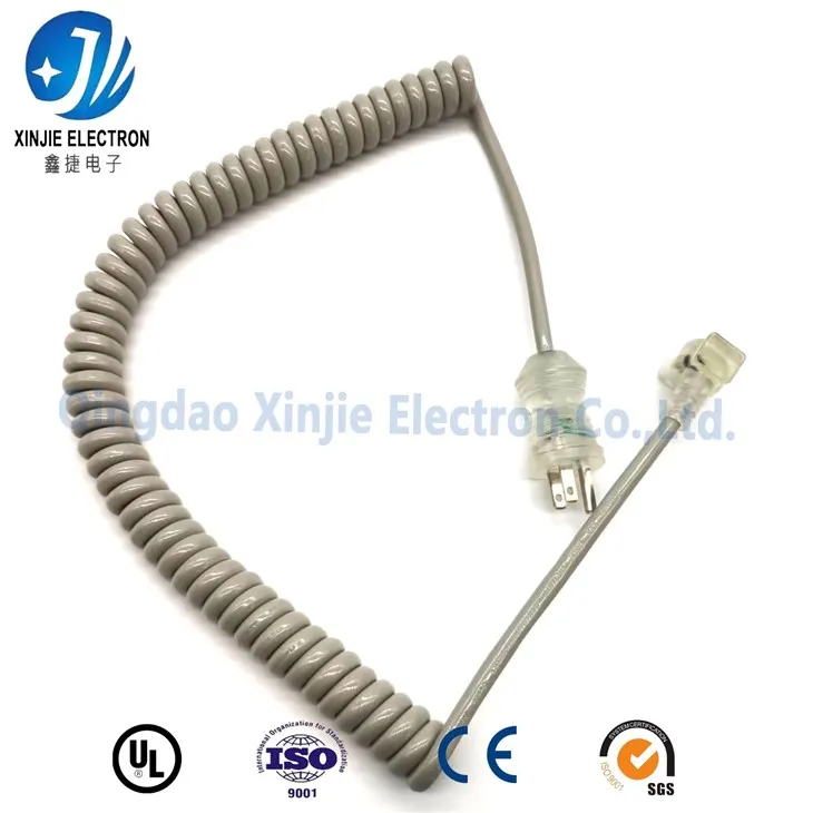 Hospital Grade Green Dot Coiled Power Cable Hospital Grade Green Dot Coiled Power Cable